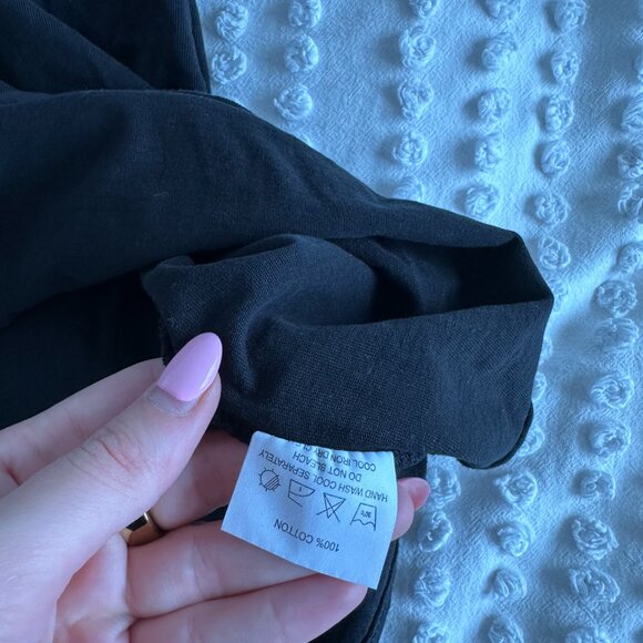 The Frankie Shop EVA Black Muscle Tee Cotton Sz Small Padded Shoulders Crew Neck - Picture 3 of 9